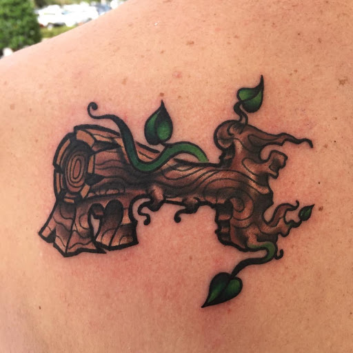 Explore big cover up tattoo ideas, creative tattoo ideas in Jacksonville, available at Electric Legacy Tattoo