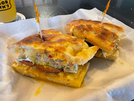 Rye You Sweating? With Focaccia Boi bread and fried egg