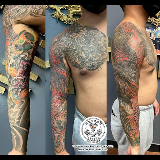 Explore jackalope tattoo ideas, creative tattoo ideas in Seattle, available at Dragon Tattoo