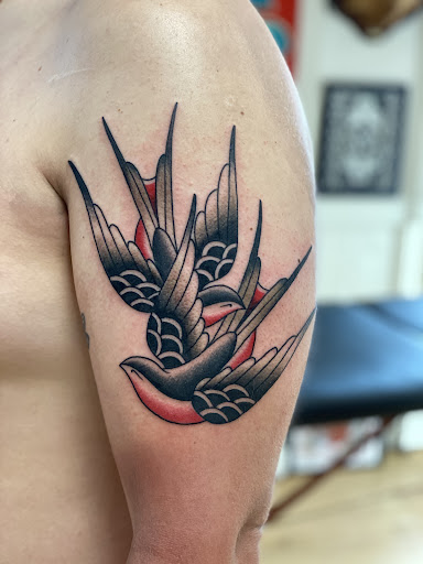 Explore postage stamp tattoo ideas, creative tattoo ideas in Wakefield, available at Wakefield Tattoo