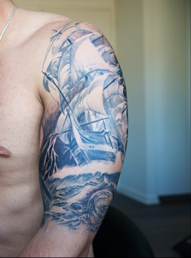 Explore puerto rican flag tattoo ideas, creative tattoo ideas in Brooklyn, available at Don Vano by the Verrazzano