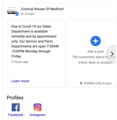 Nissan Dealer «Colonial Nissan Of Medford», reviews and photos, 104 Mystic Ave, Medford, MA 02155, USA