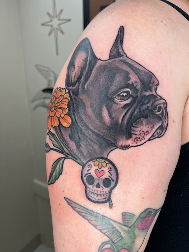 Explore red tattoo ideas women, creative tattoo ideas in Muncie, available at Fox & Sparrow Tattoo