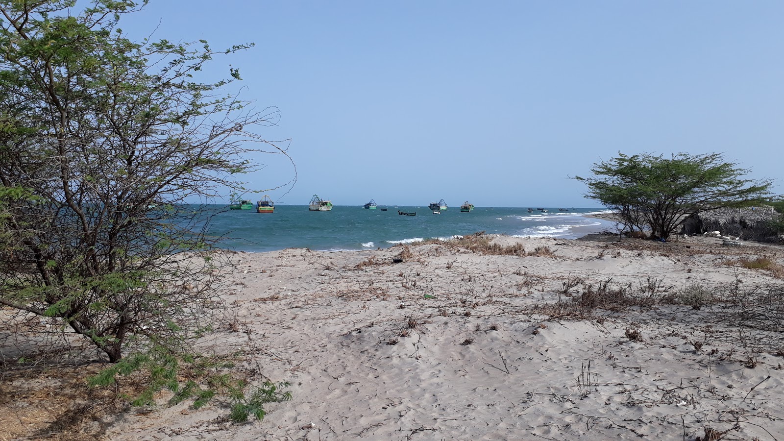 Foto van Ervadi Beach en de nederzetting