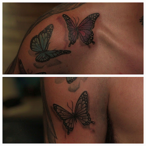 Explore upper back tattoo ideas for guys, creative tattoo ideas in Homosassa, available at Citrus Tattoos