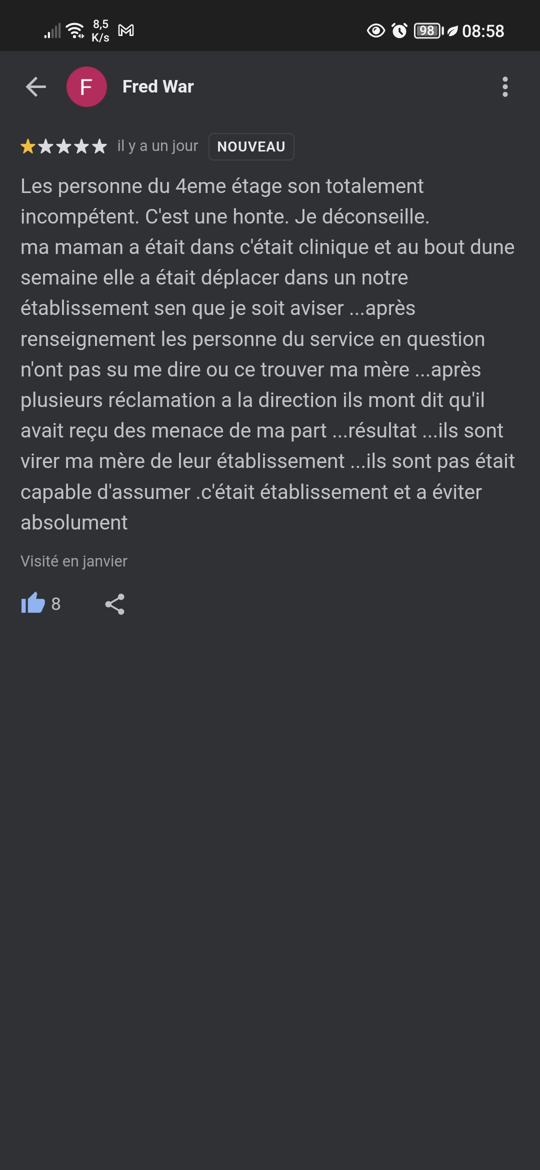 Photo n° 1 de l'avis de Fred.a fait le 28/01/2023 à 17:37