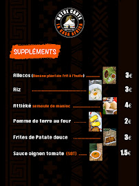 Restaurant africain La Casa Africa à Seclin (le menu)