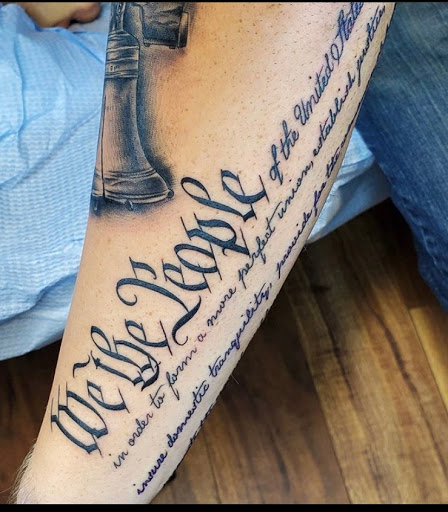 Explore above knee tattoo ideas, creative tattoo ideas in Keyport, available at Taboo Tattoos