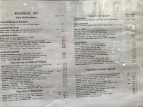 Restaurant français Les Bacchantes à Paris (le menu)