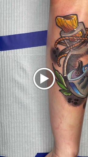 Explore skyline tattoo ideas, creative tattoo ideas in Goose Creek, available at Red Kirin Tattoo