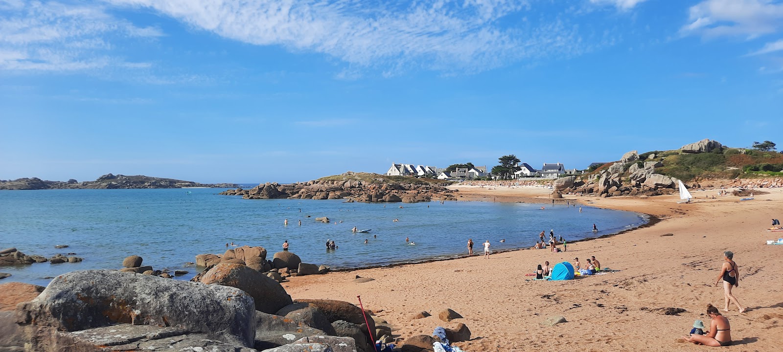 Foto von Plage de Toull Bihan mit beiger sand Oberfläche
