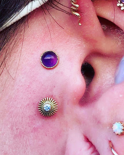 Explore shield tattoo ideas, creative tattoo ideas in Atlanta, available at Virtue and Vice Body Piercing