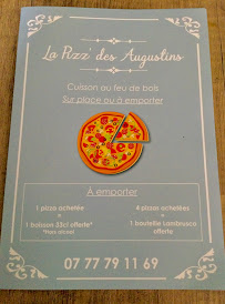 La Pizz des Augustins à Saint-Savinien carte