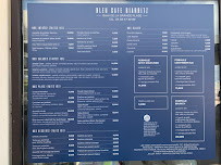 Menu du Bleu Café à Biarritz