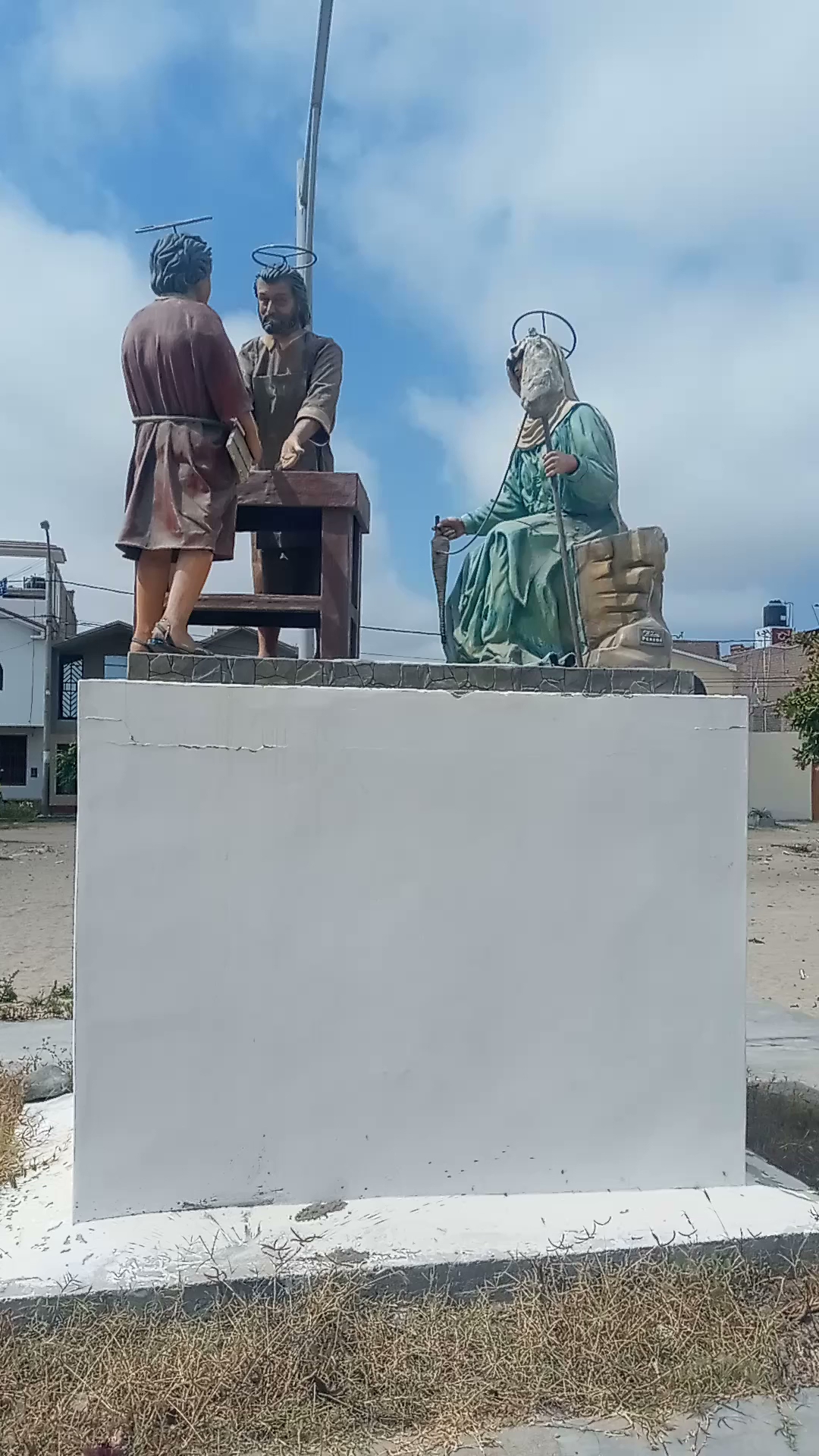 Estatua de San José y su familia