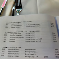 Menu / carte de Bagatelle Trier à Trier