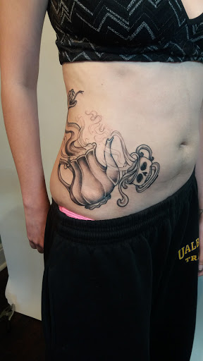 Explore thin blue line tattoo ideas, creative tattoo ideas in Troy, available at The Factory Tattoo