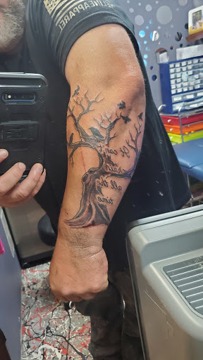 Explore american traditional chest tattoo ideas, creative tattoo ideas in Monroe, available at The House of Ink