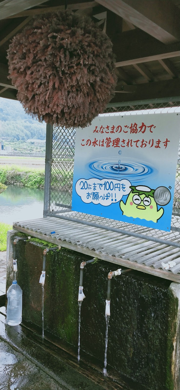 尾田川公園 湧水水くみ場