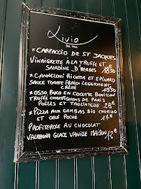 Restaurant italien Livio à Neuilly-sur-Seine (la carte)
