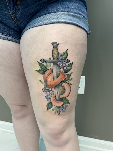 Explore small mermaid tattoo ideas, creative tattoo ideas in Bel Air, available at Studio Noir