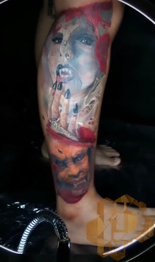 Explore arm cross tattoo ideas, creative tattoo ideas in Las Vegas, available at Posh Tattoo LV