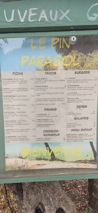 Restaurant Le Pin Parasol à Cavalaire-sur-Mer (la carte)