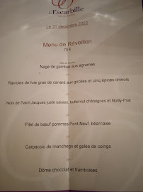 Menu du Restaurant l'Escarbille à Montgiscard
