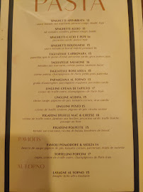 Menu du La Piazzetta à Paris