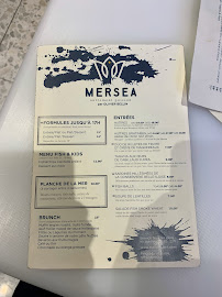 MERSEA Beaupassage à Paris menu