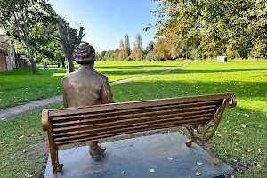 Agatha Christie Bronze Sculpture and Bench image