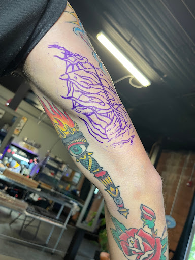 Explore blackout cover up tattoo ideas, creative tattoo ideas in Clarksville, available at Underdog Tattoo Co