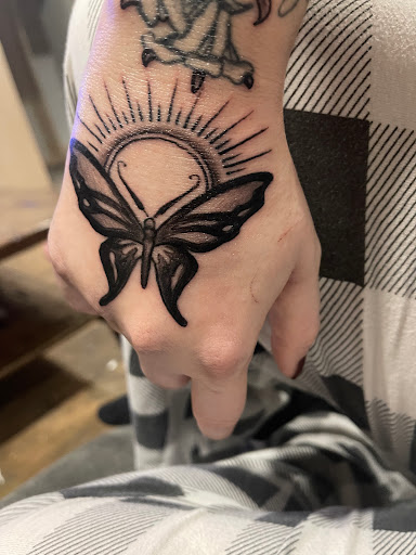 Explore tattoo elbow ideas, creative tattoo ideas in Tuttle, available at Rebel Alliance Ink