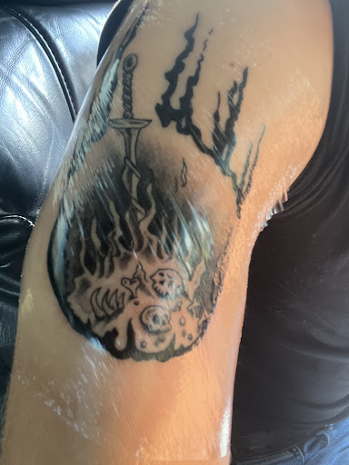 Explore mid arm tattoo ideas, creative tattoo ideas in Scottsboro, available at Scottsboro Ink Therapy Tattoo Studio