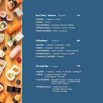 Menu du Ô Sushi Bar | Restaurant japonais Bandol à Bandol
