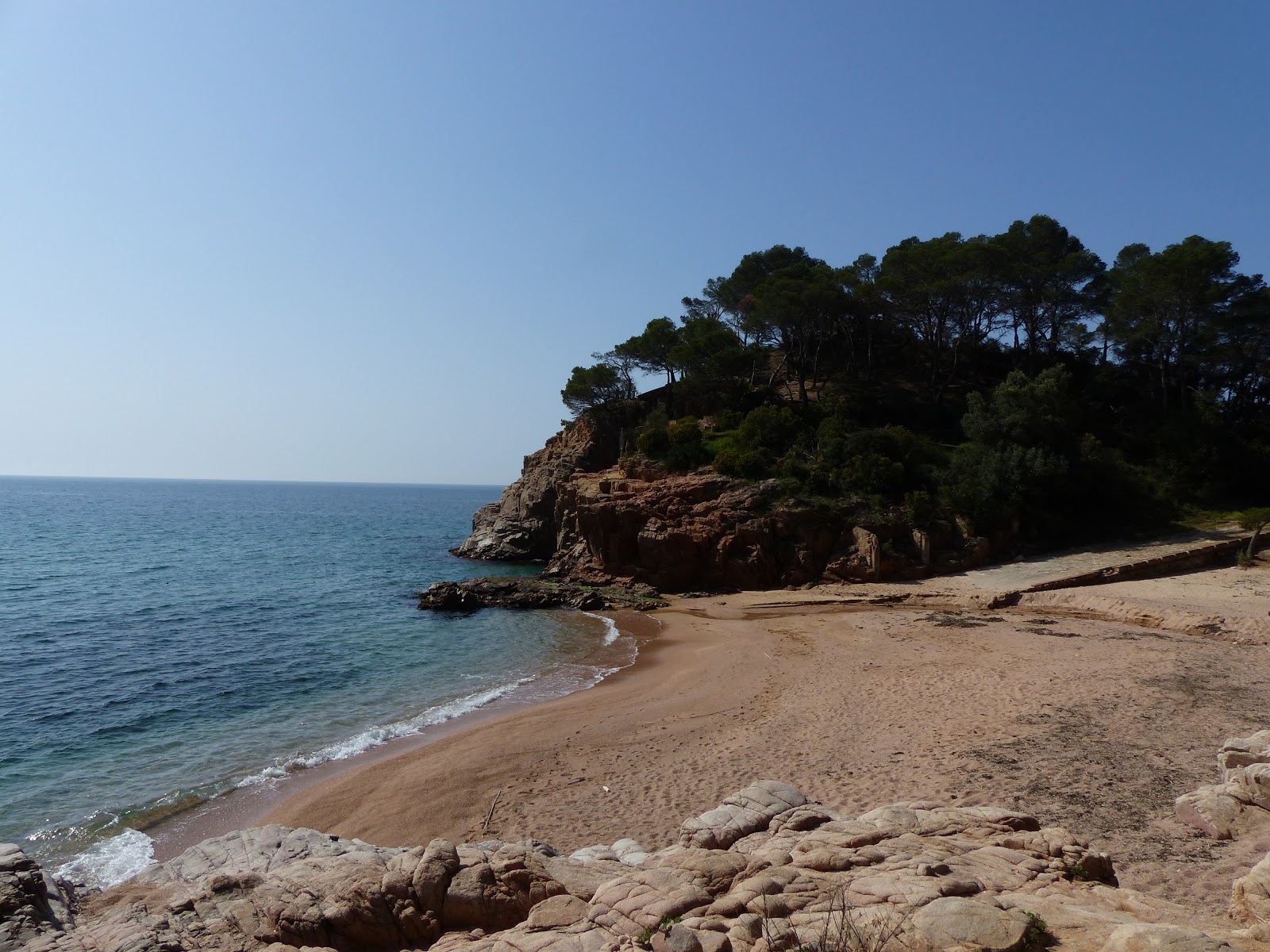 Fotografija Platja dels Canyerets z svetla lupina pesek površino