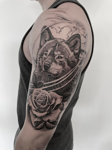 Explore disney thigh tattoo ideas, creative tattoo ideas in Culver City, available at Art Collector Tattoo