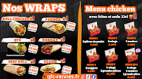 Carte du QFC RENNES - Chicken - Burger - Tacos à Rennes