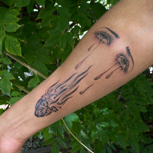 Explore moon and sun tattoo ideas, creative tattoo ideas in Albuquerque, available at Tattoo Cadre