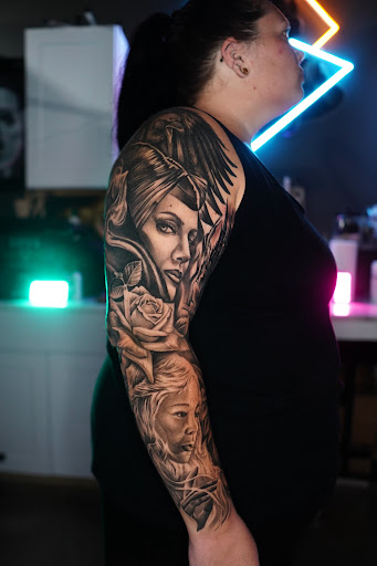 Explore childrens name tattoo ideas, creative tattoo ideas in Arlington, available at Urbans Tattoo & Piercing Studio South