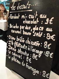 Restaurant français L'arrivage à Dunkerque (le menu)