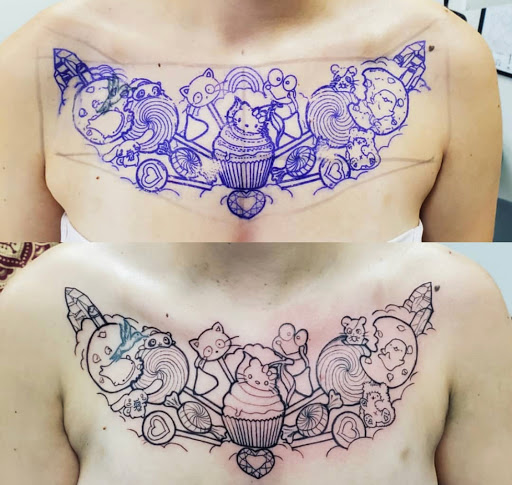 Explore great shoulder tattoo ideas, creative tattoo ideas in Kenosha, available at Kenosha Tattoo Company