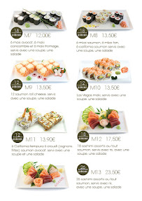 Menu du Sakura à Pierrefitte-sur-Seine