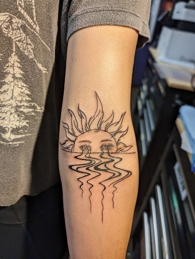 Explore chinese writing tattoo ideas, creative tattoo ideas in Austin, available at Flying Tiger Tattoo