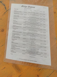 Menu / carte de Agriturismo Malga Dignas à San Pietro di Cadore