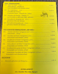 Menu du Asia Wok à Kehl