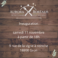 Menu du Aurora boréalis à Gron