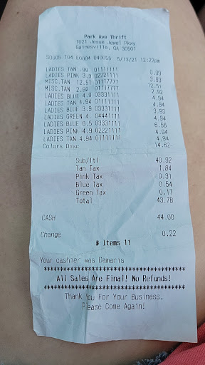 Thrift Store «Park Avenue Thrift», reviews and photos, 1021 Jesse Jewell Pkwy, Gainesville, GA 30501, USA