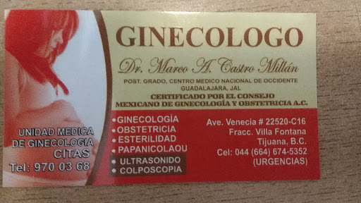Dr. Marco Antonio Castro Millan, Ginecólogo