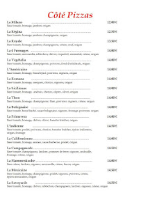 Menu / carte de La Bigorne à Daoulas